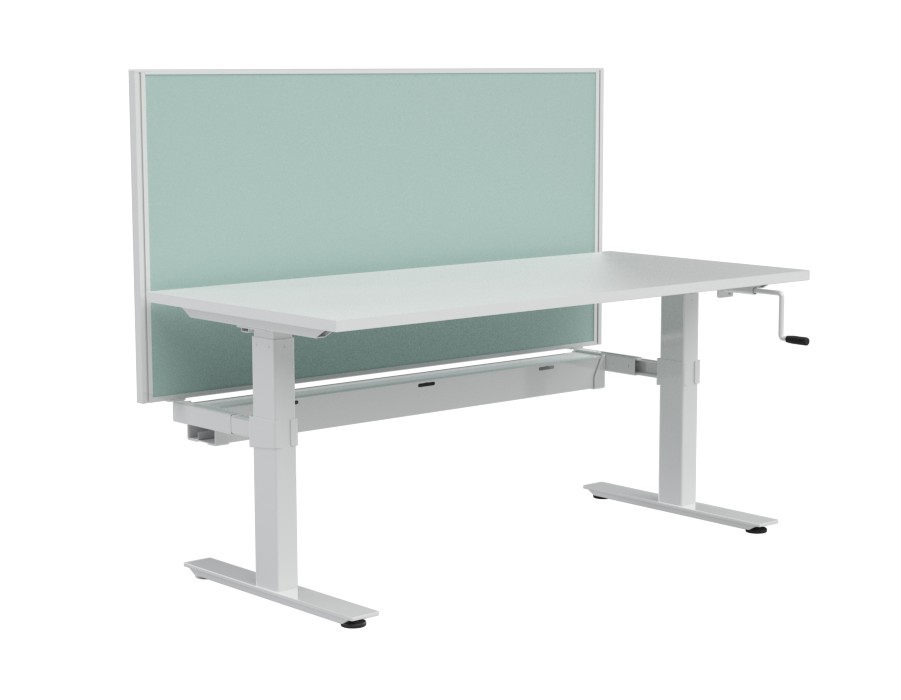 Agile Winder Height Adj Workstation - with Studio 50 Divider